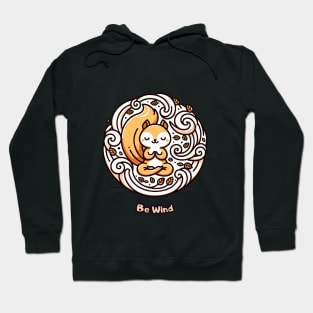 Elemental Meditating Squirrel Be Wind Hoodie